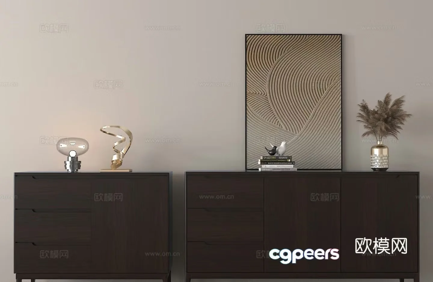 Modern entryway cabinet side cabinet 3d model