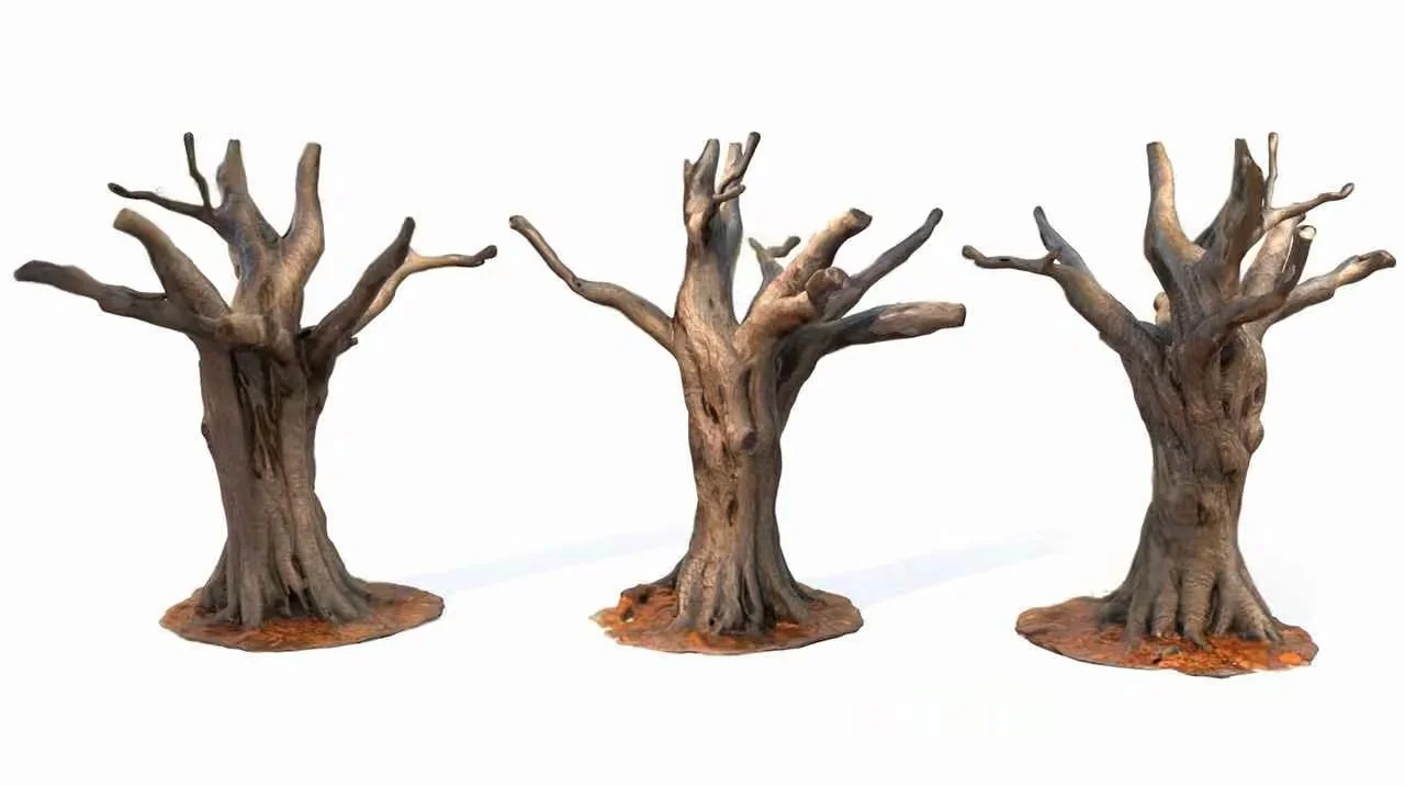 A Set Of Tree Sculptures 3D Model – 11385 – VRAY Render