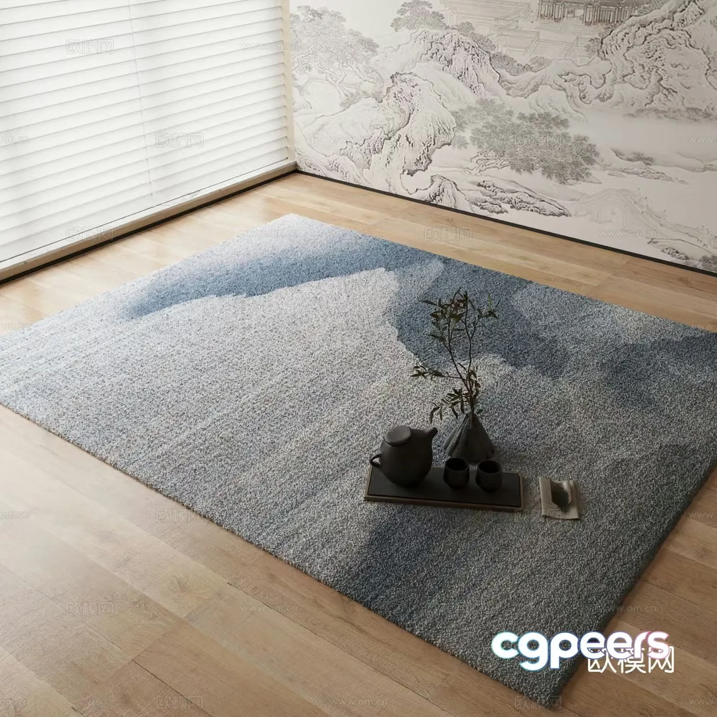 New Chinese carpet 3D model