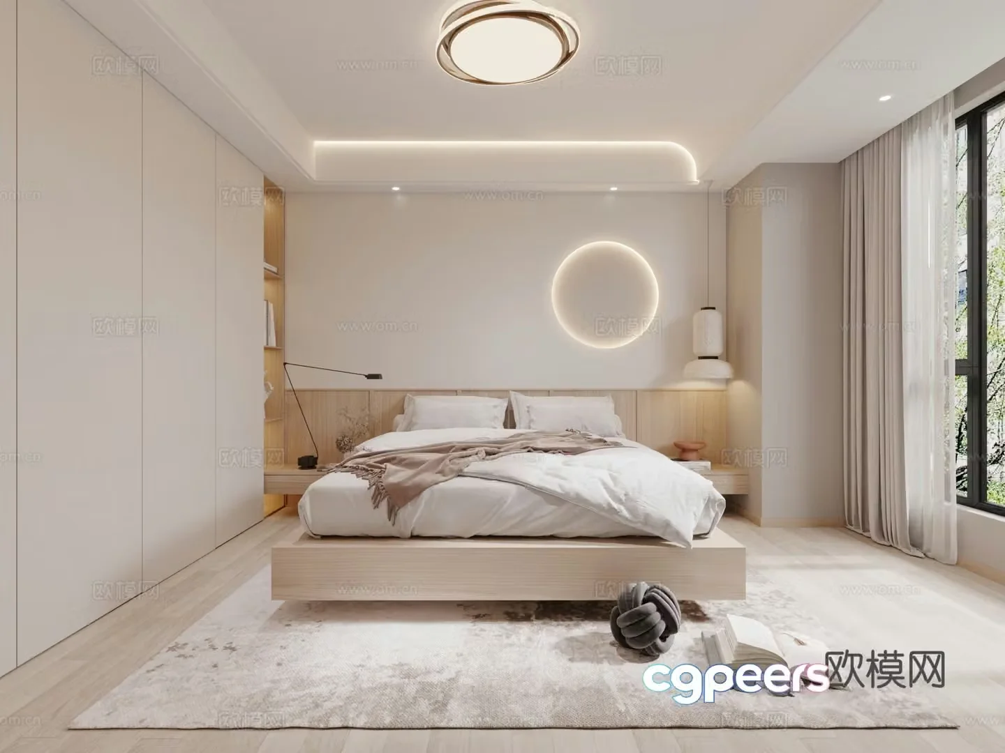 Wasabi Creamy Bedroom 3D Model