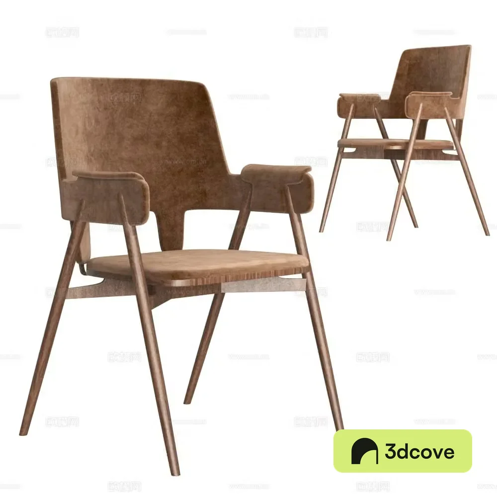 Solid wood chair single chair