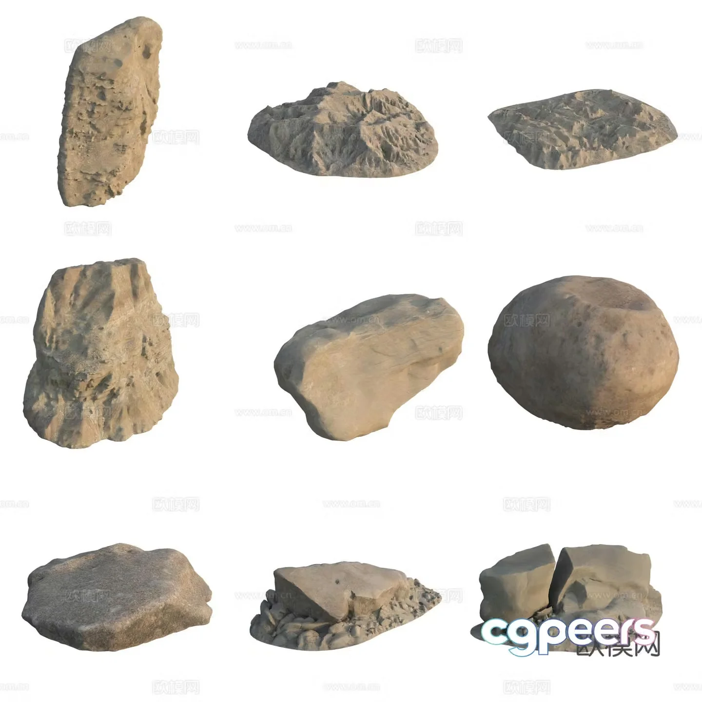 Sandstone stone 3d model