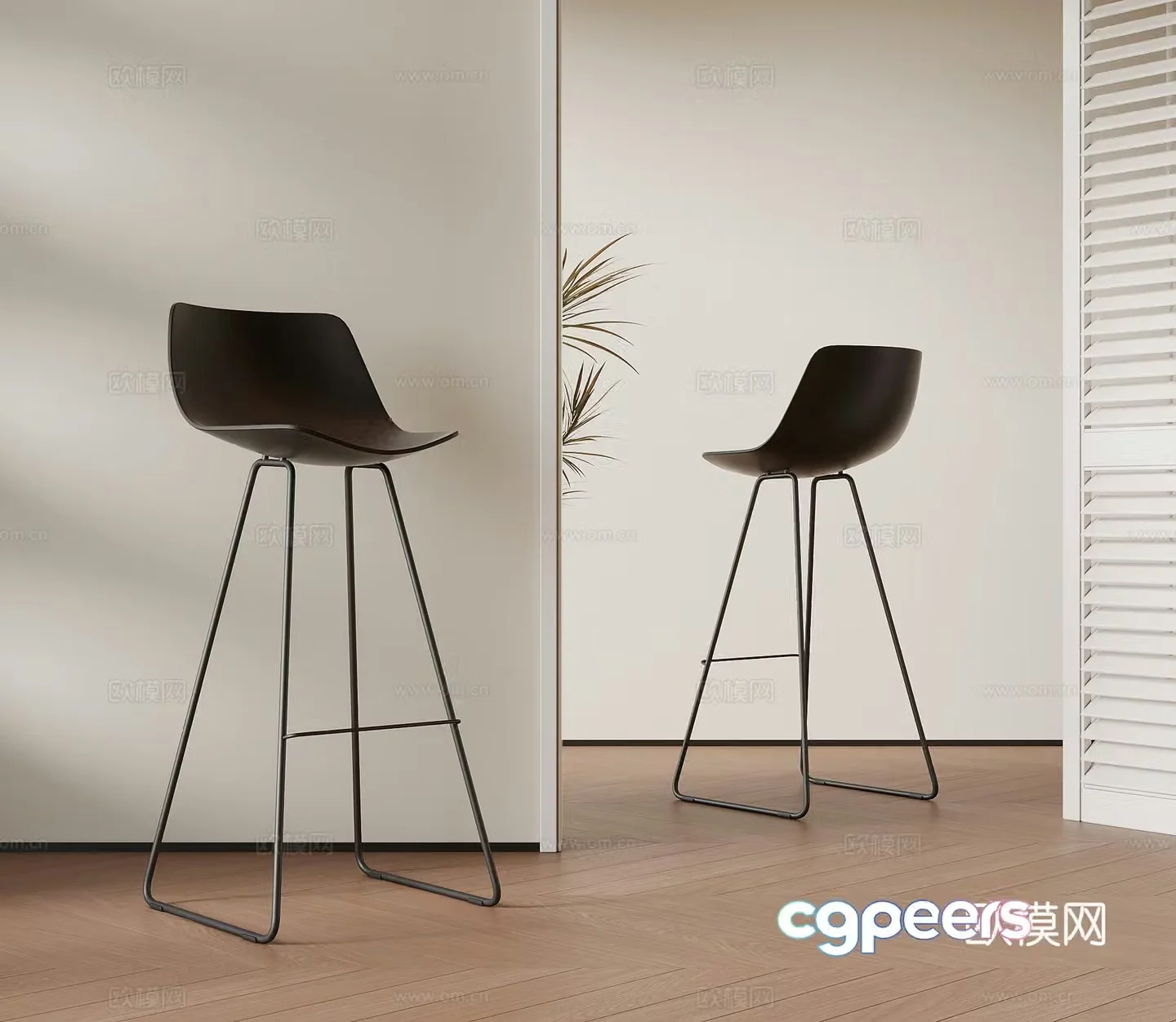 Bar chair Modern simple bar chair 3d model