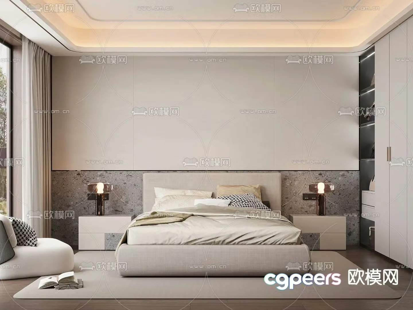 Modern bedroom Master bedroom Master room 3d model