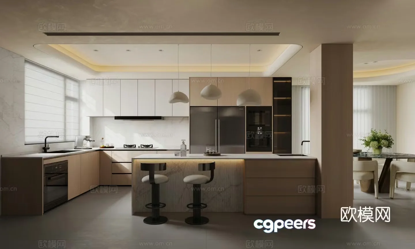 Modern kitchen 3d model