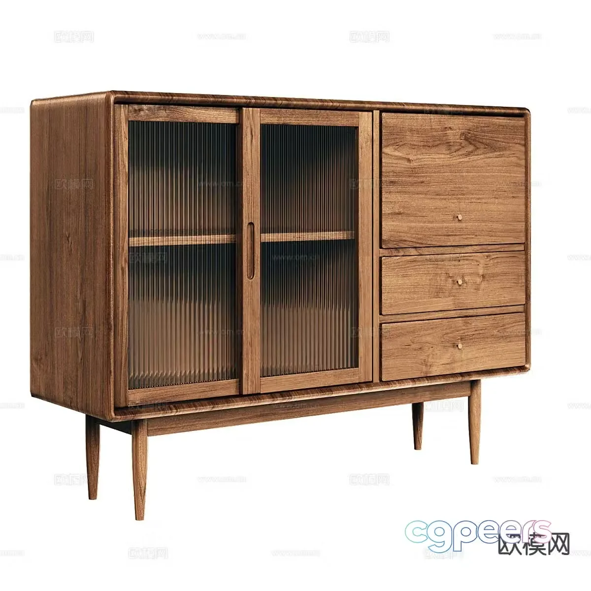 Nordic sideboard entrance cabinet 3d model