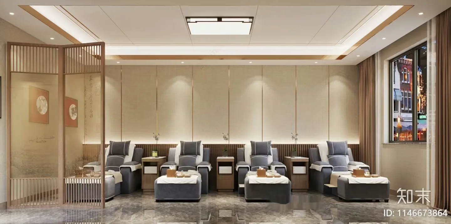 Modern Nail Salon 3D Model – 2899 – VRAY Render