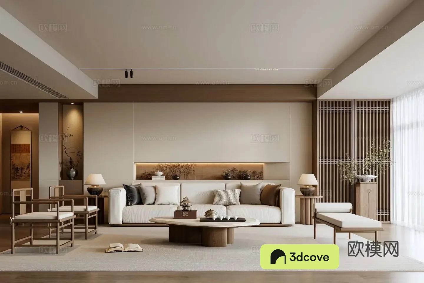 New Chinese style living room Song style living room