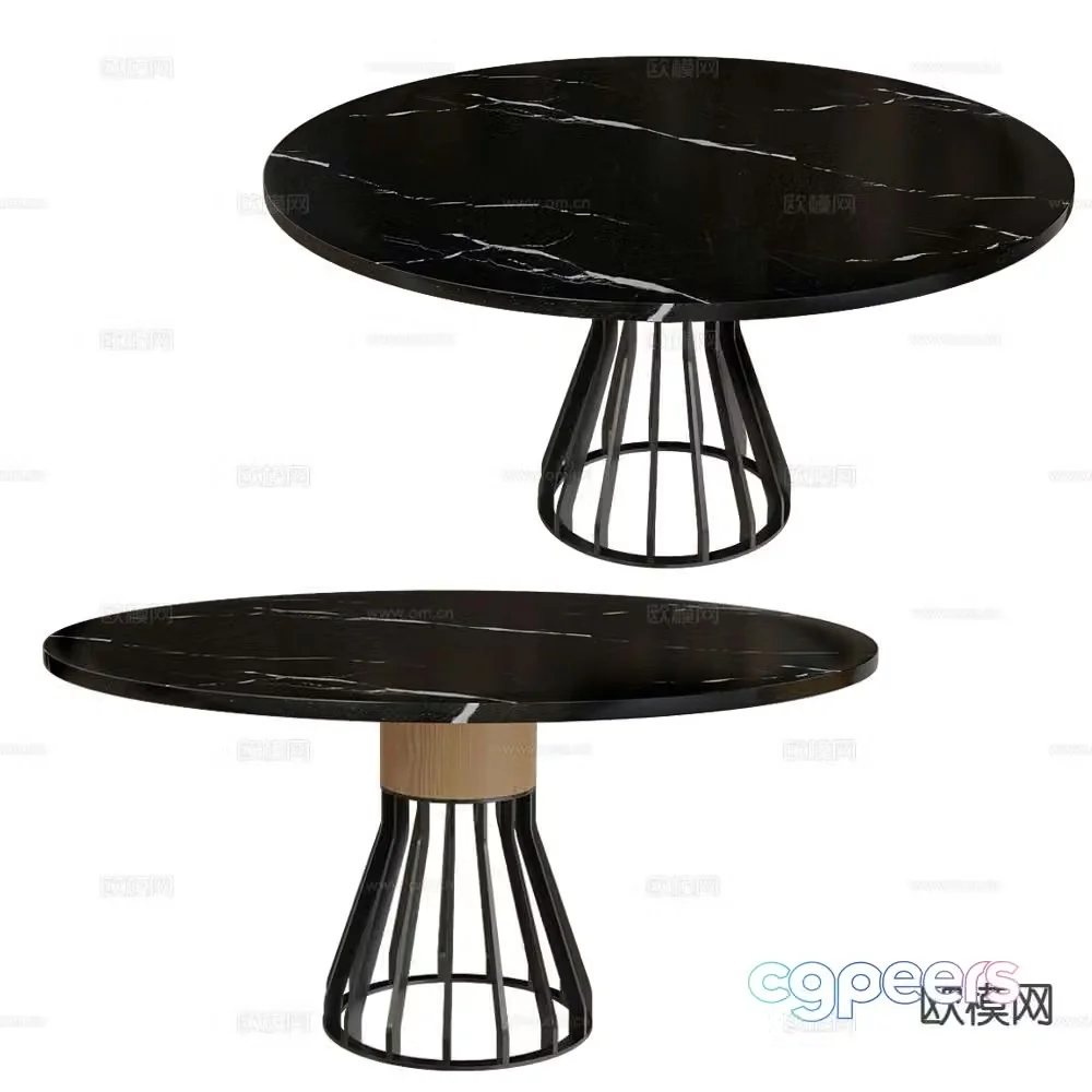 La Chance Italian round dining table 3d model