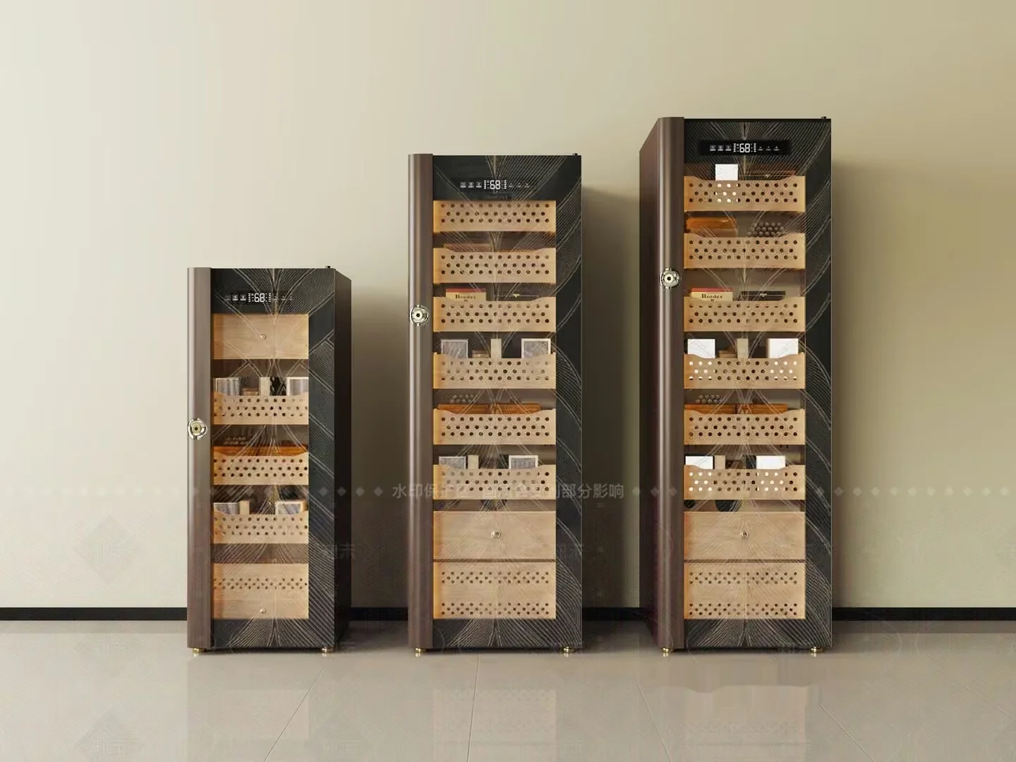 Three Tall Storage Units 3D Model – 7879 – VRAY Render