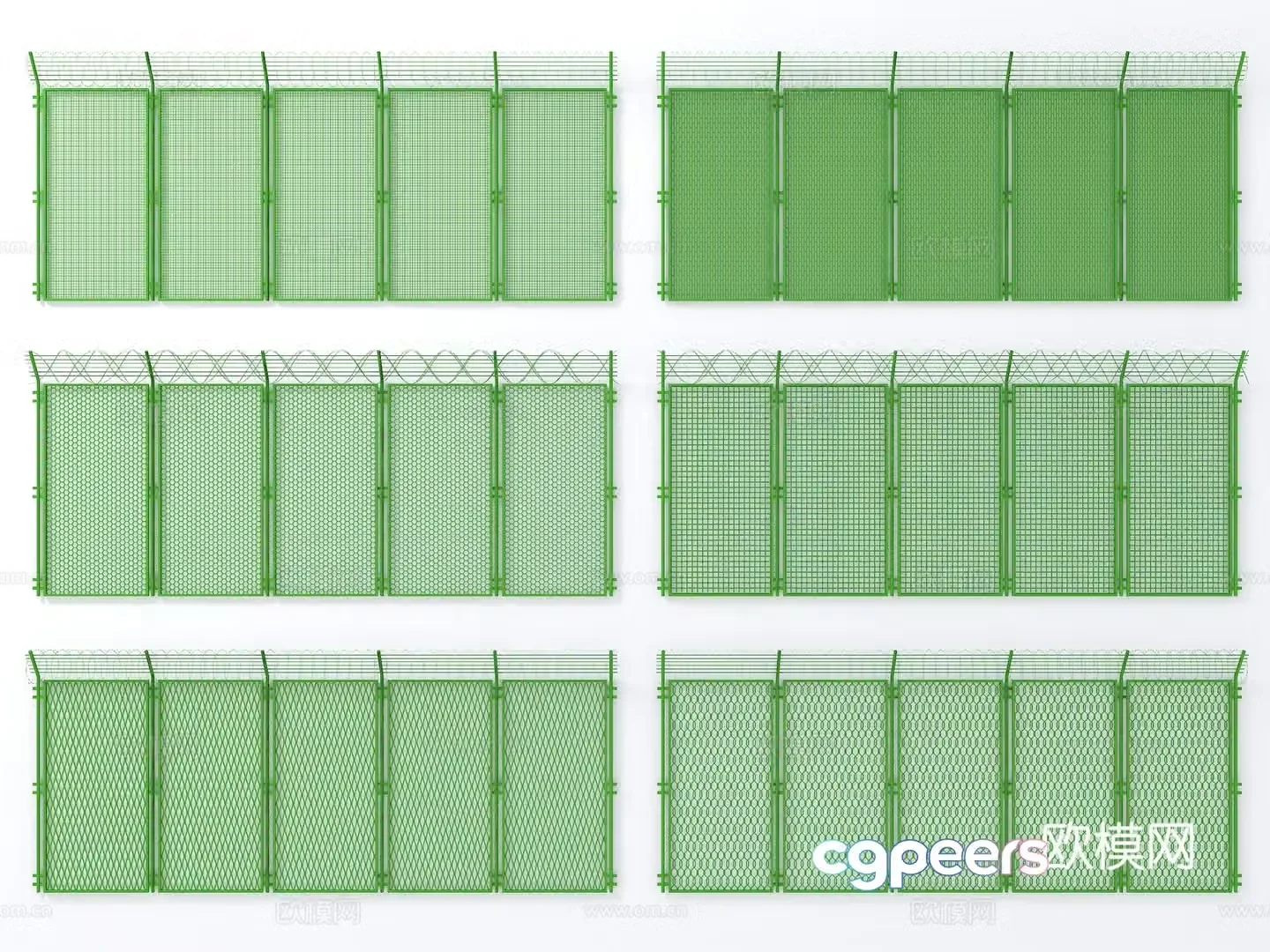 Barbed wire fence Modern barbed wire industrial wind barbed wire mesh Barbed wire mesh guardrail Barbed wire mesh 3d model