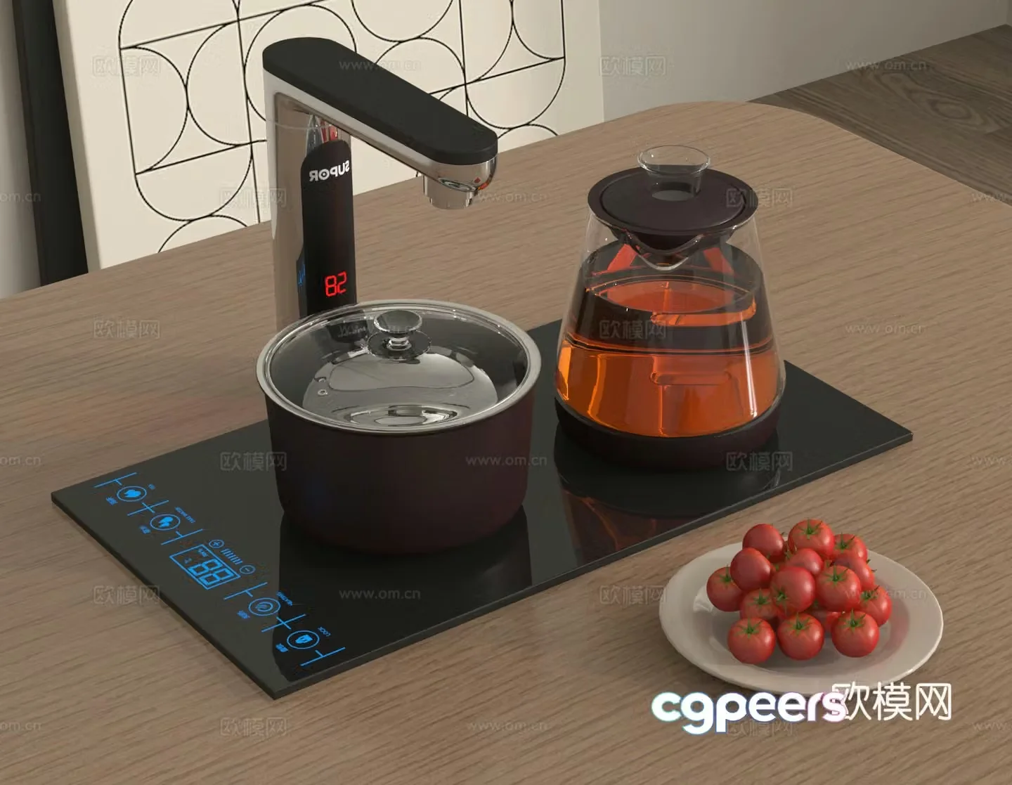 Automatic water tea table kettle 3D model