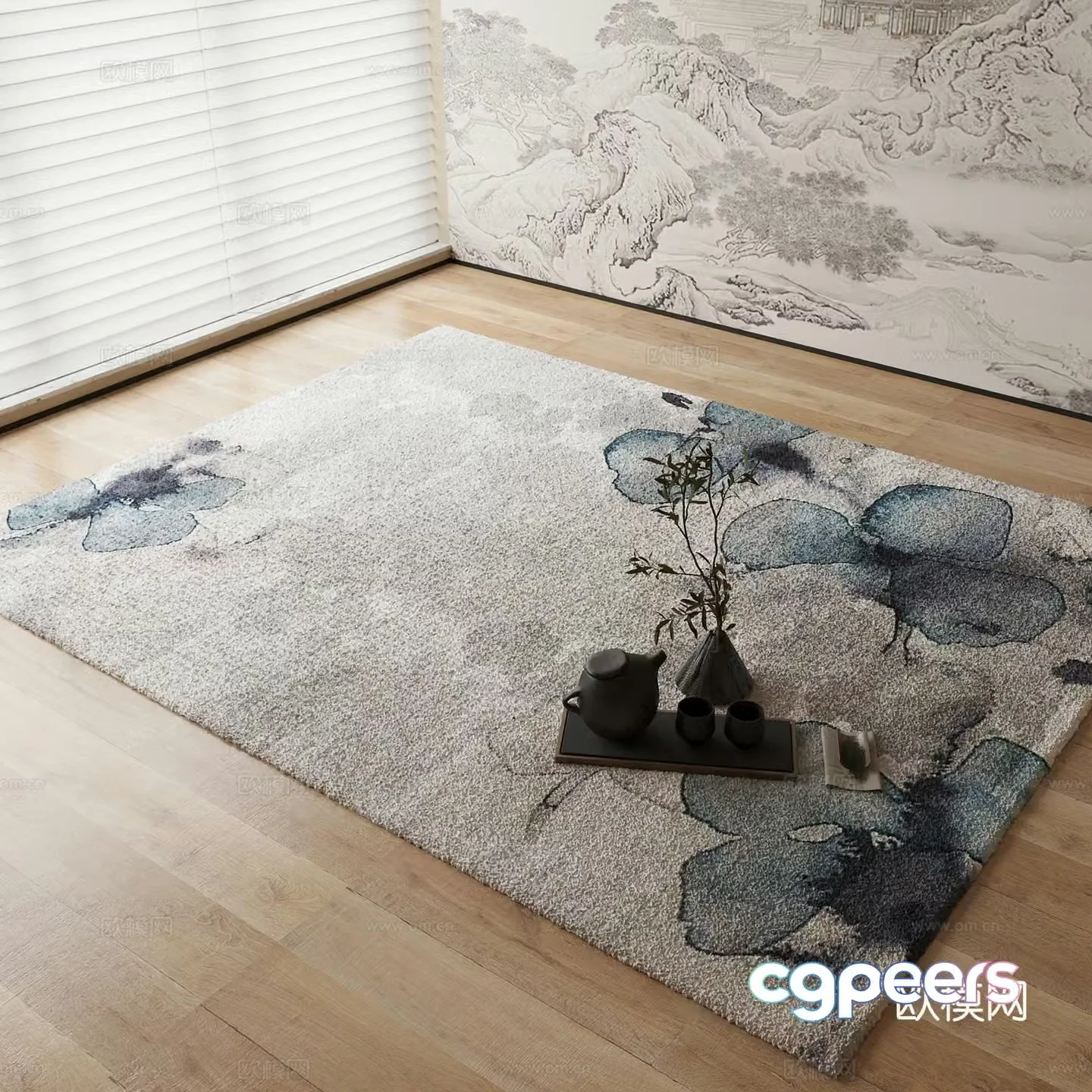 New Chinese carpet 3D model