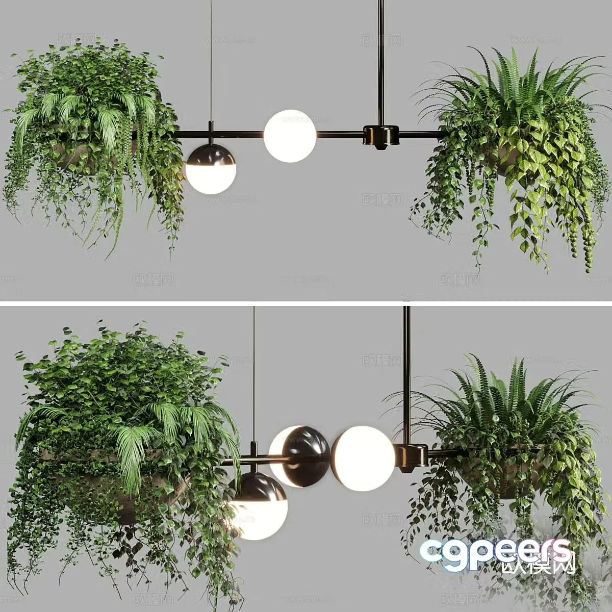 Creative chandelier plant chandelier 3d model