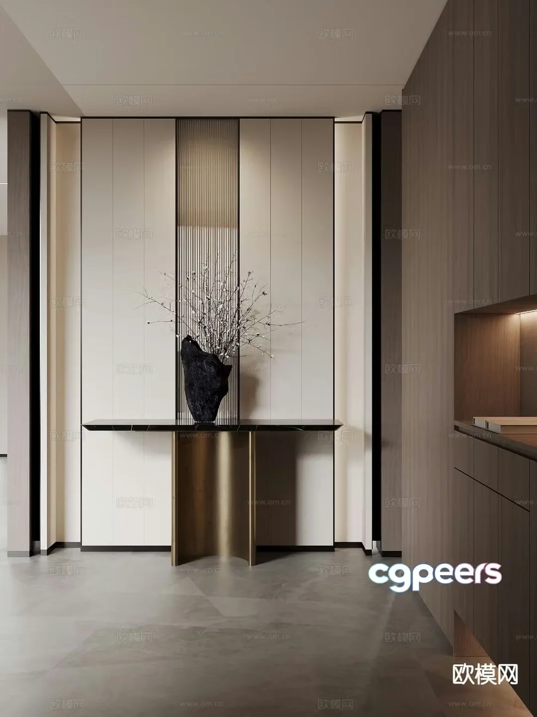 Modern entrance aisle 3D model