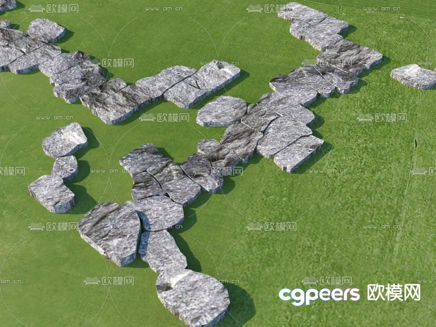Landscape Garden Road Park Tingbu 3D model