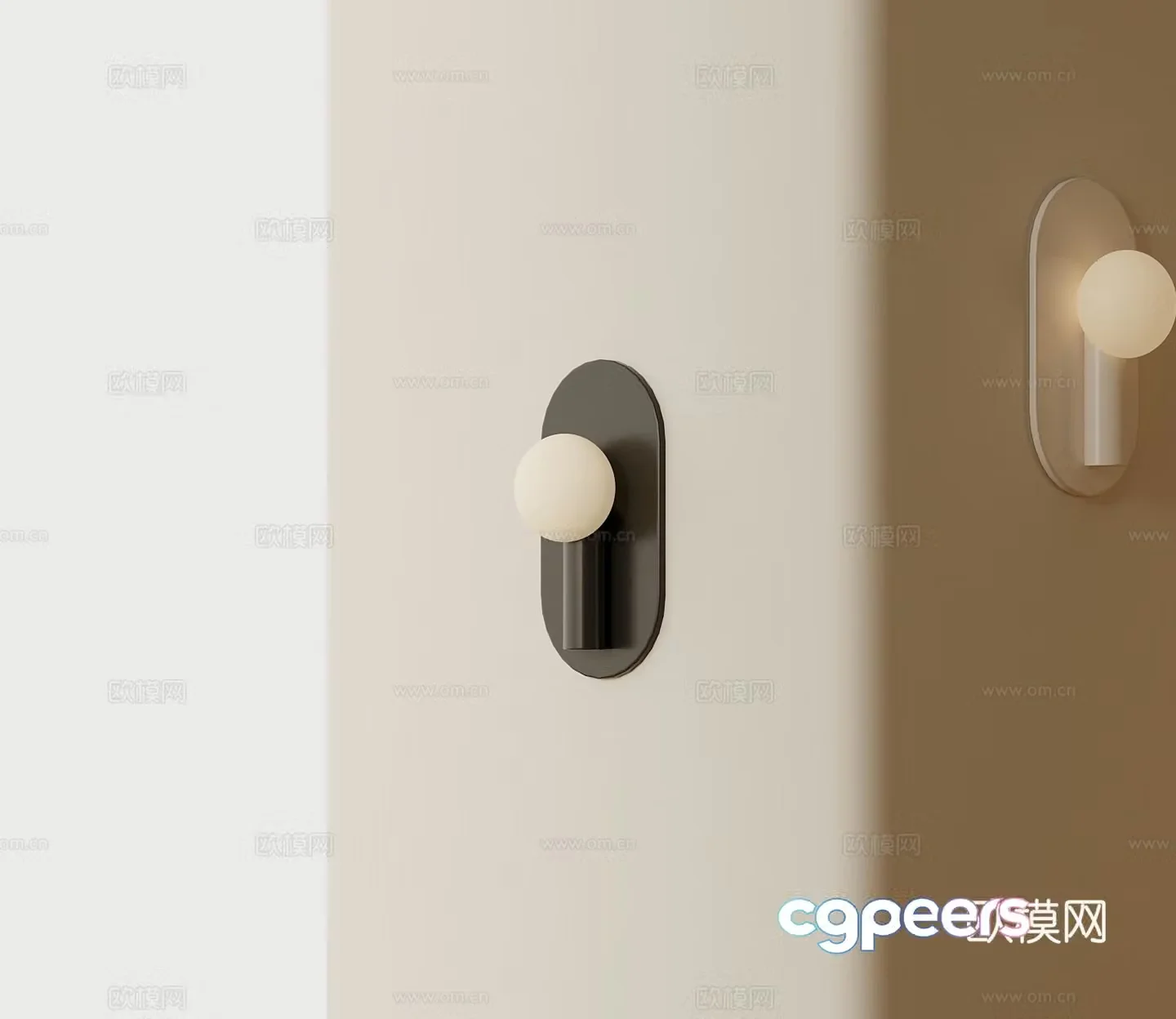Modern wall light 3d model