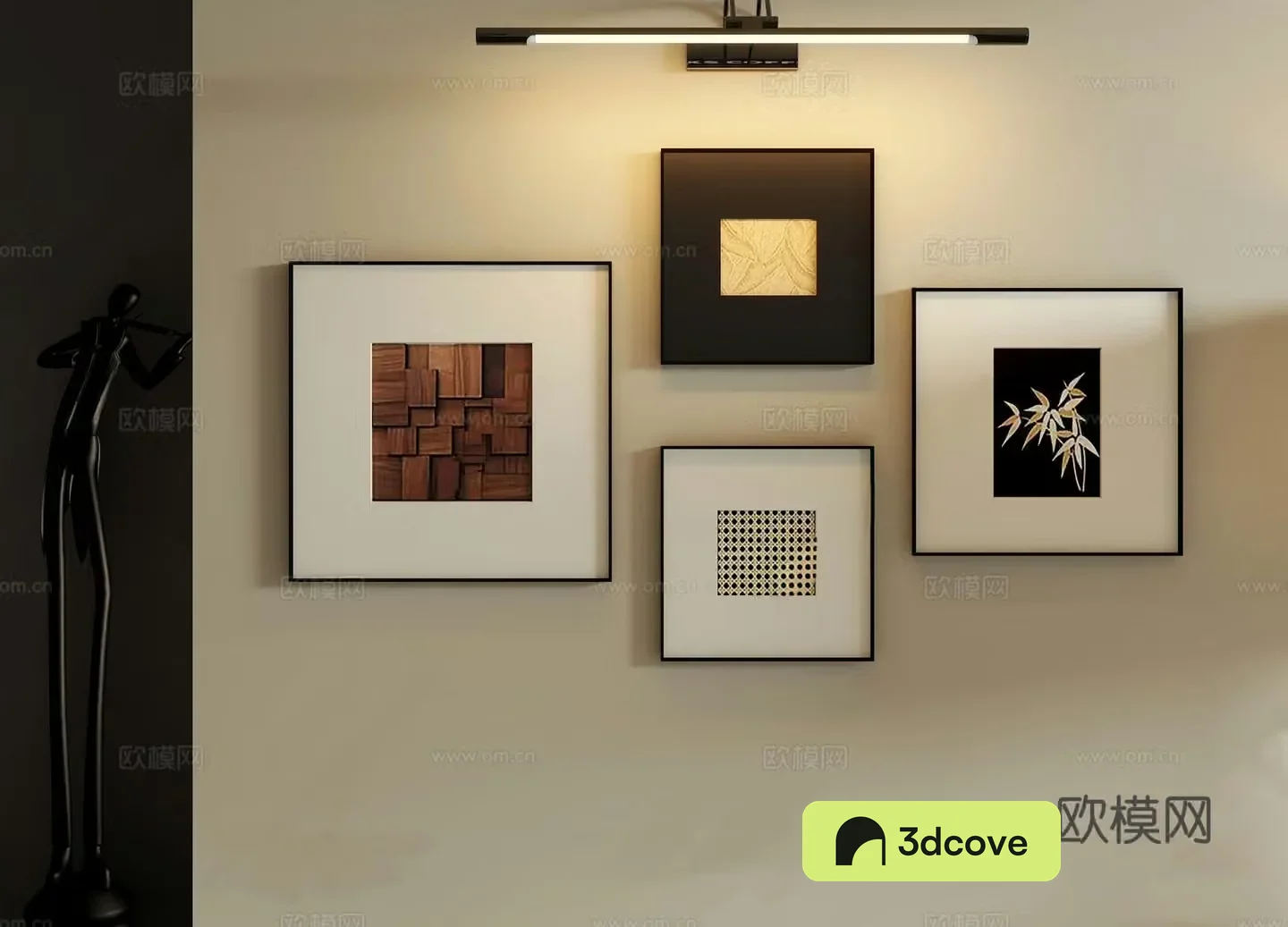 Italian minimalist abstract hanging paintings Abstract art hanging painting combination Photo wall Bedside background Photo wall