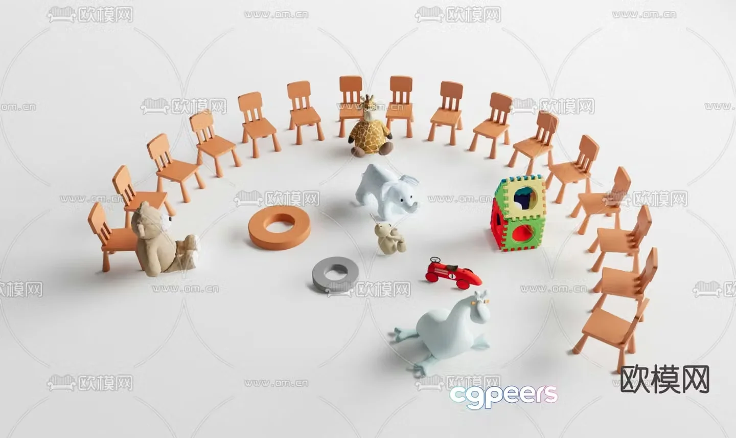 child seat toy 3d model