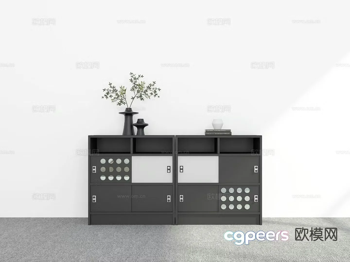 Modern entryway cabinet side cabinet 3d model