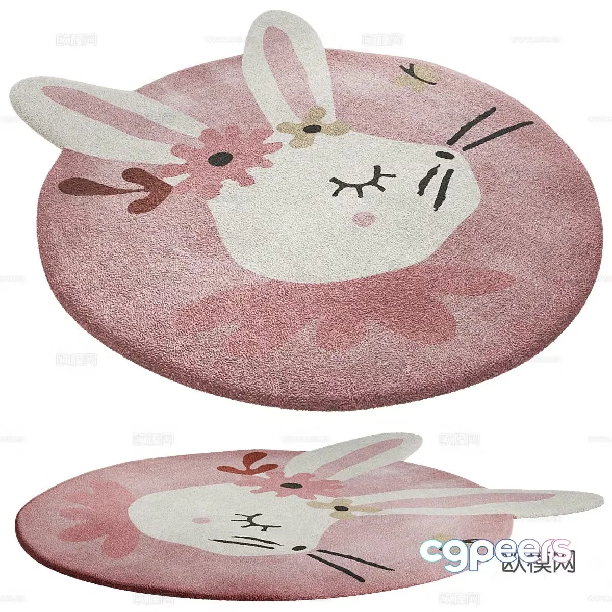 Cartoon carpet children’s carpet 3d model