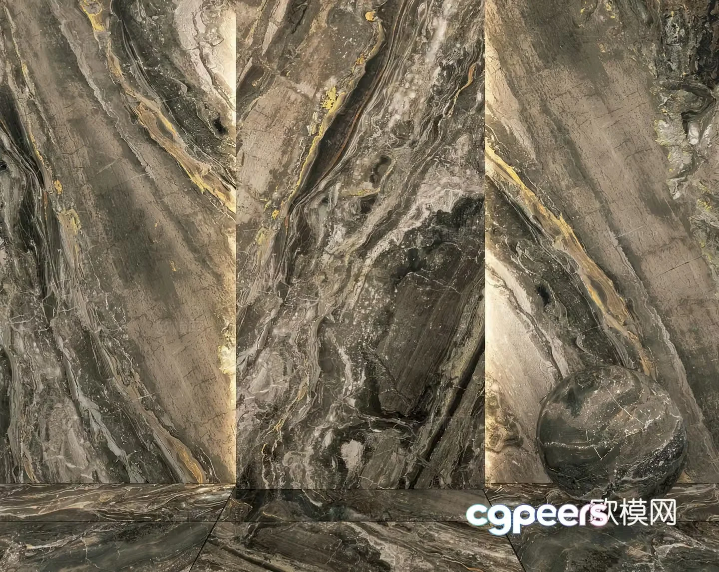 Modern stone marble luxury stone slab 3d model