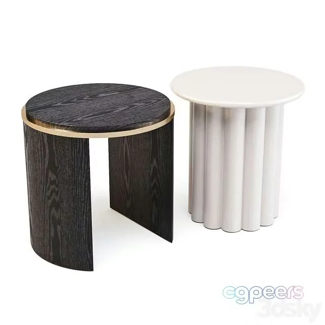 3ds Max Free – West Elm Bower Step and Hera – Side Tables