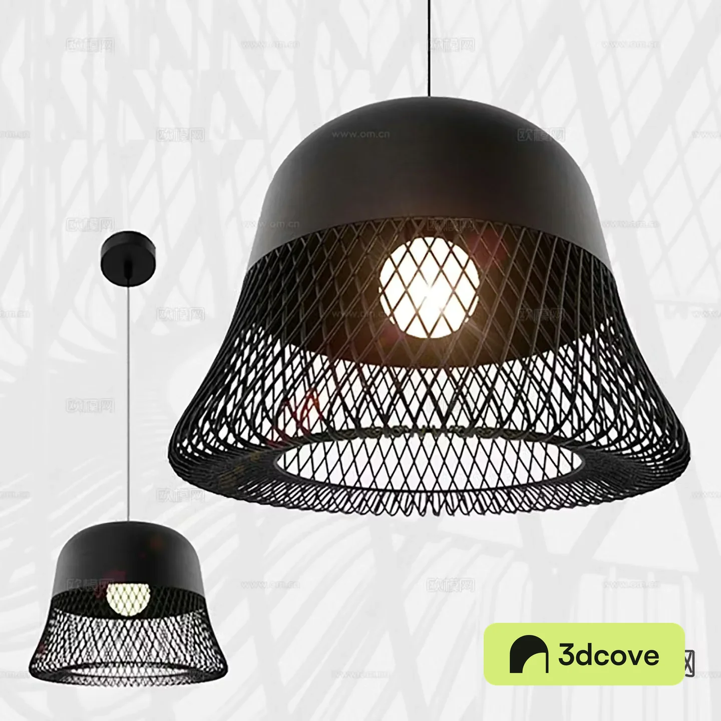 Modern metal mesh chandelier