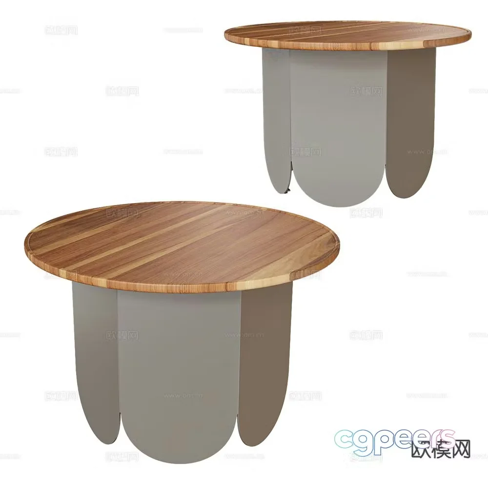 Verges Nordic round table side table angle table 3D model