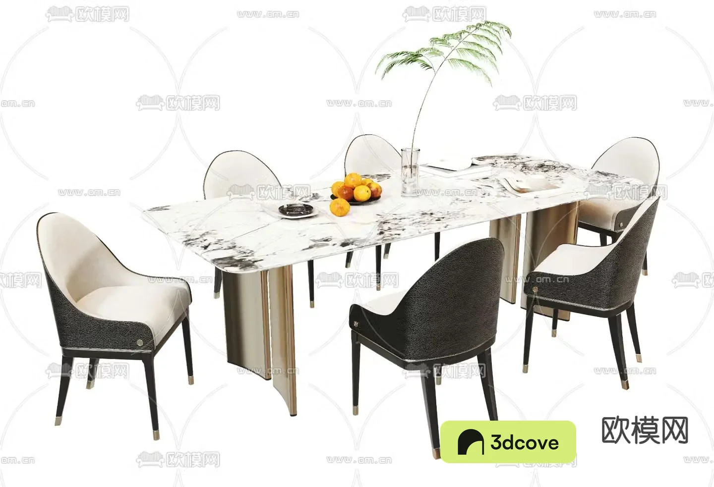 MISSANA bar dining table and chairs 3d model