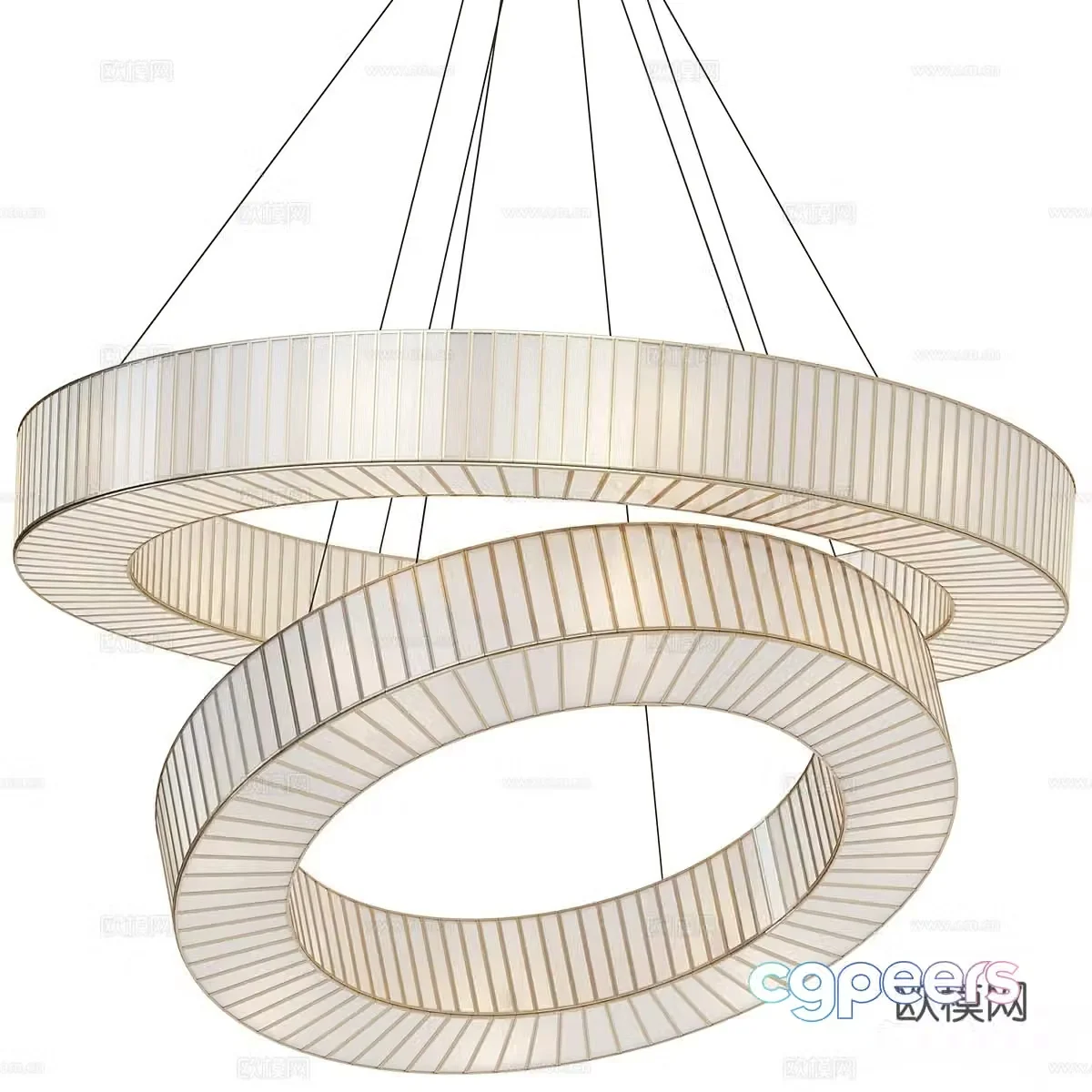 New Chinese style ring chandelier 3d model