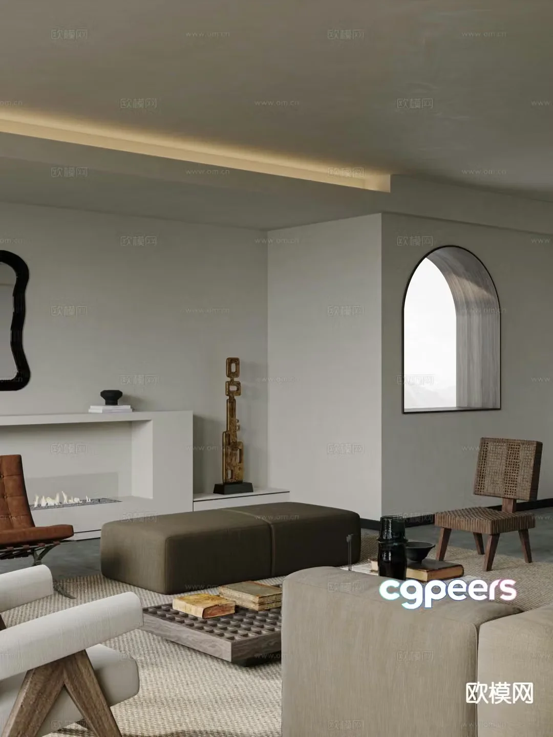 Wabi Sabi modular sofa 3d model