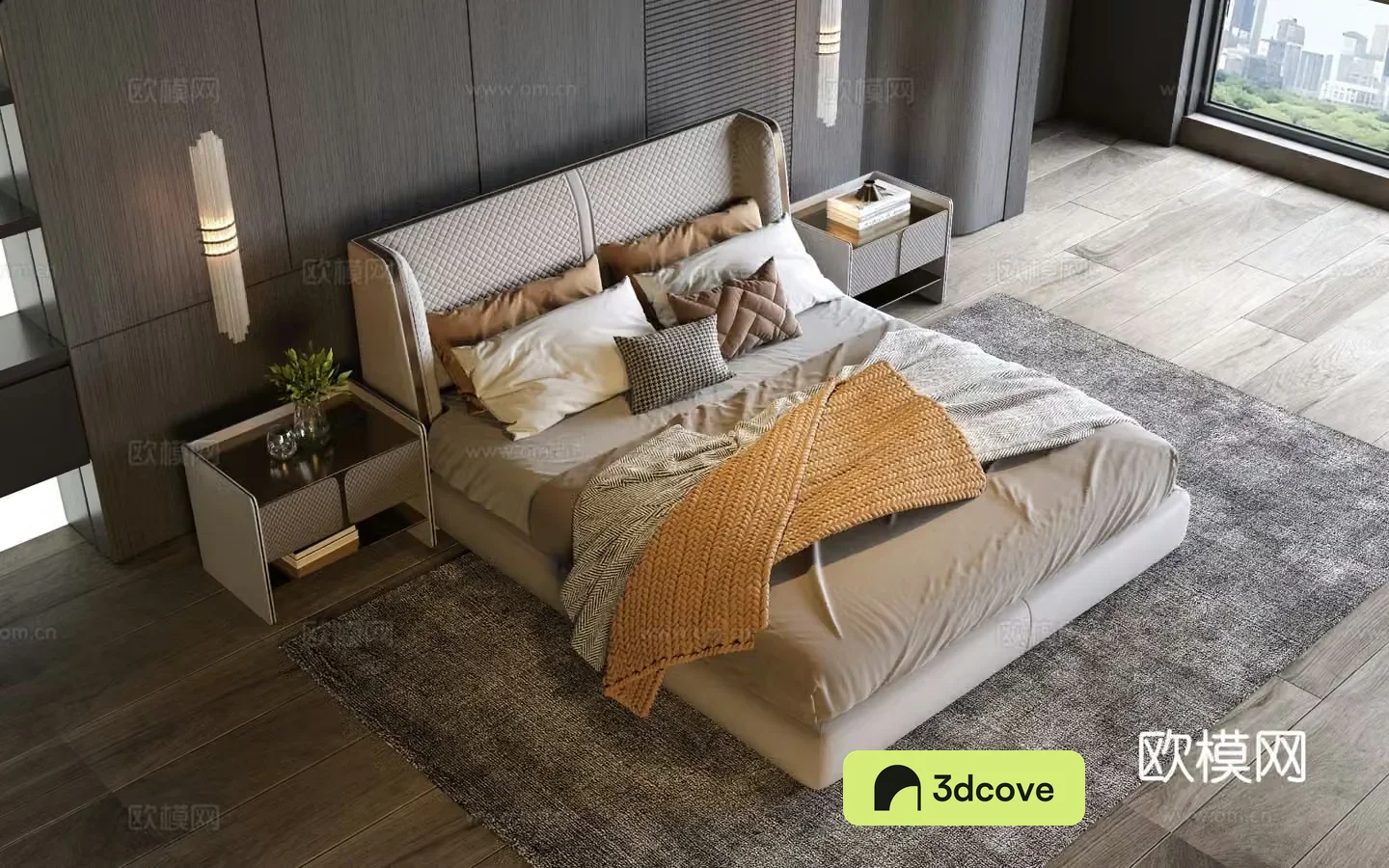 Modern double bed