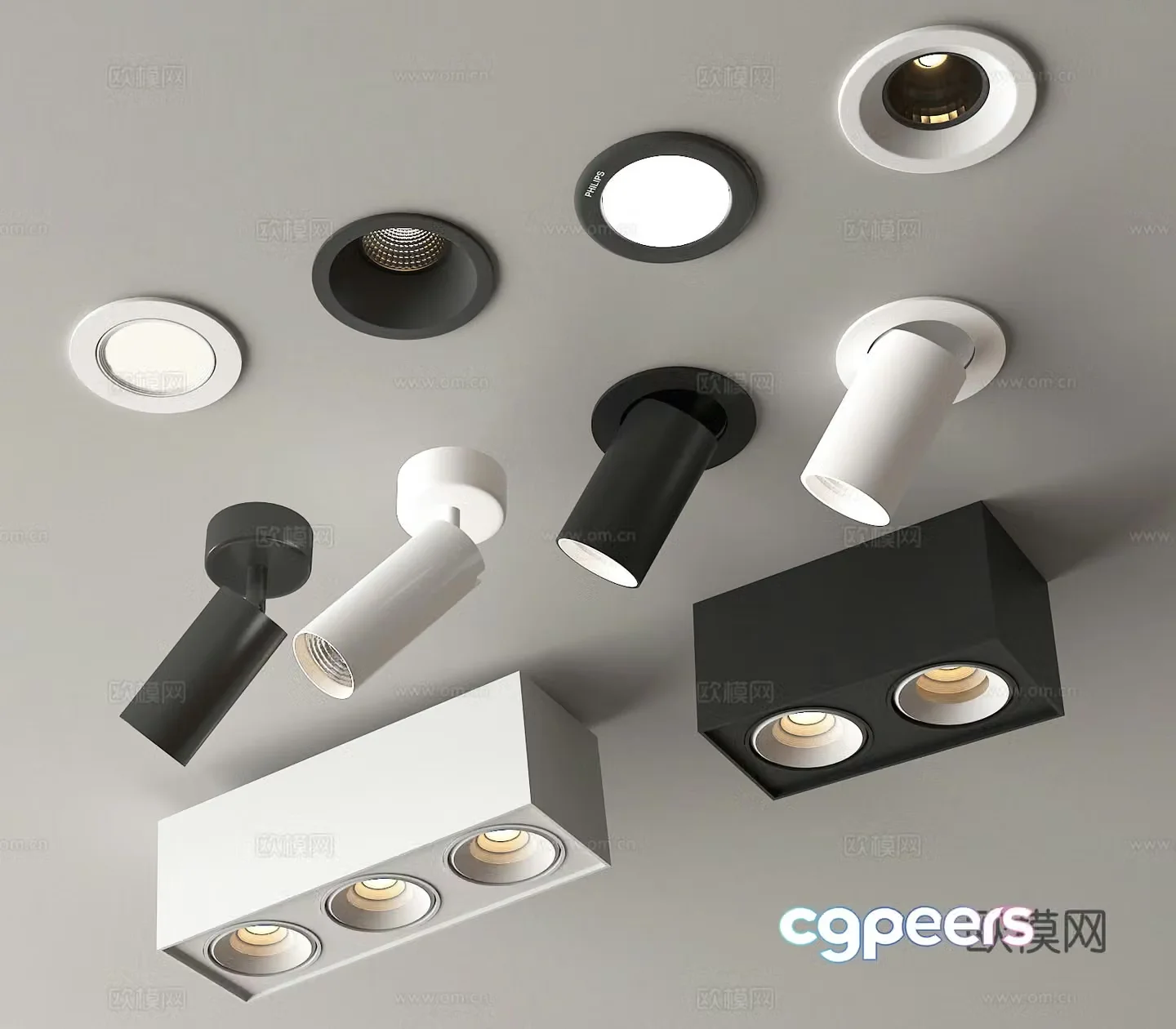 Downlight Spotlight Bull Eye Lamp 3D Model