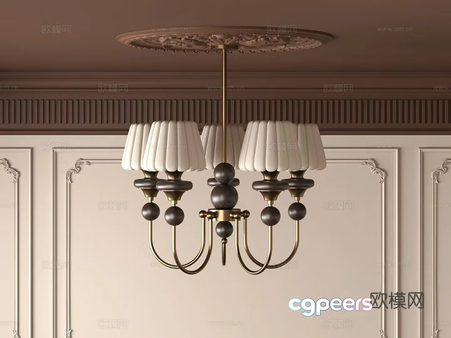 3D model of medieval style chandelier