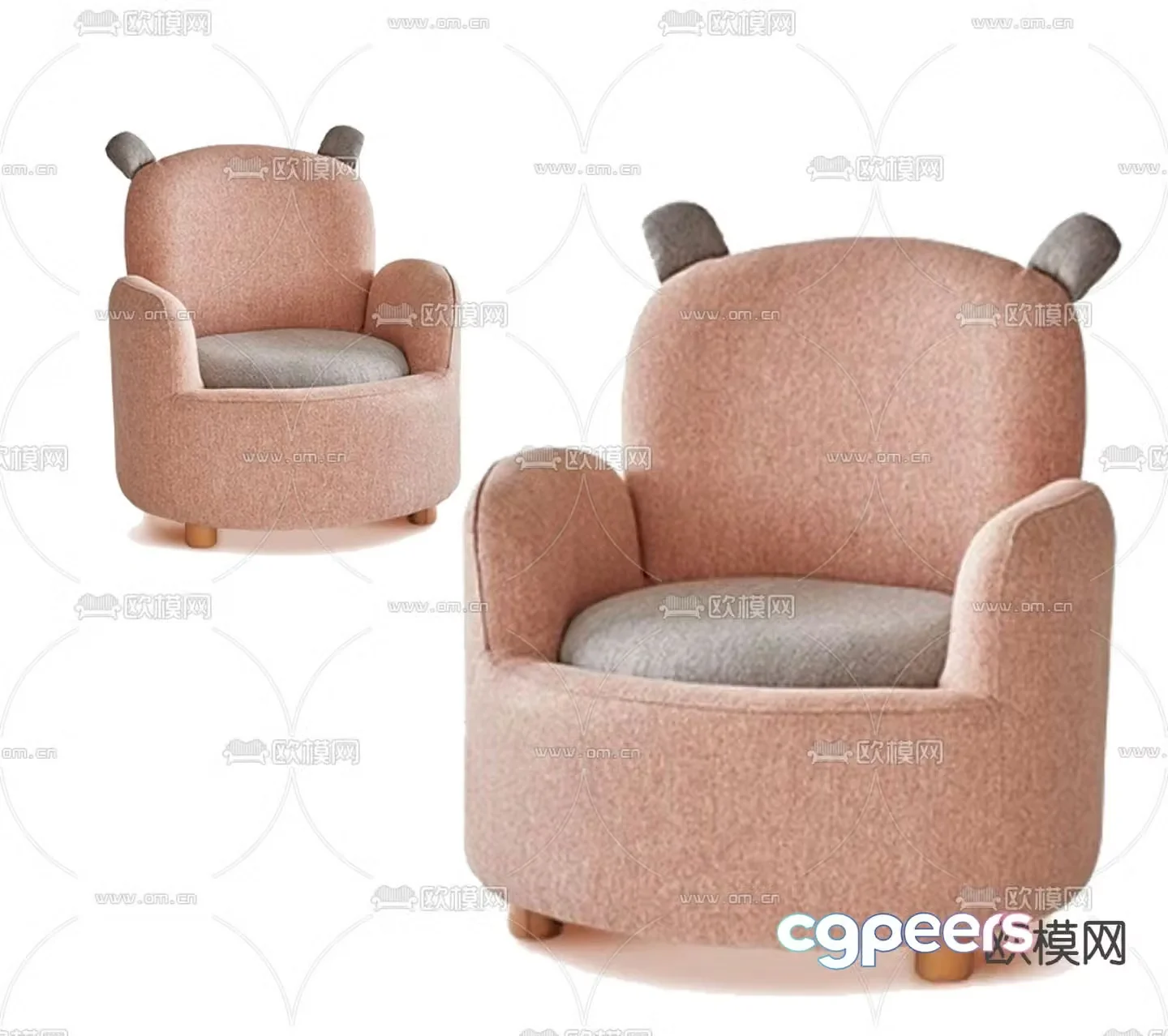 Children’s sofa cartoon sofa 3d model
