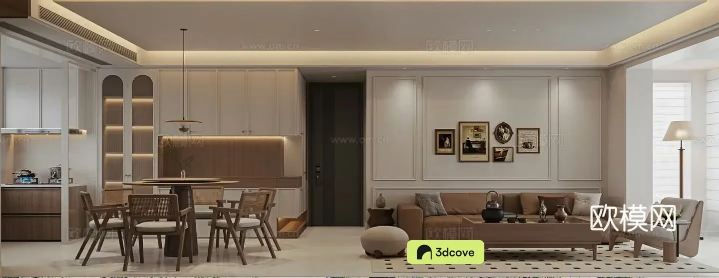 American living and dining room