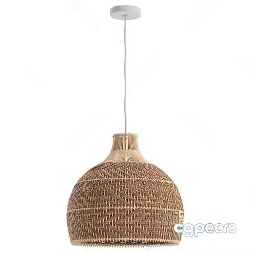 A Wicker Light Fixture 3D Model – 11307 – CORONA Render