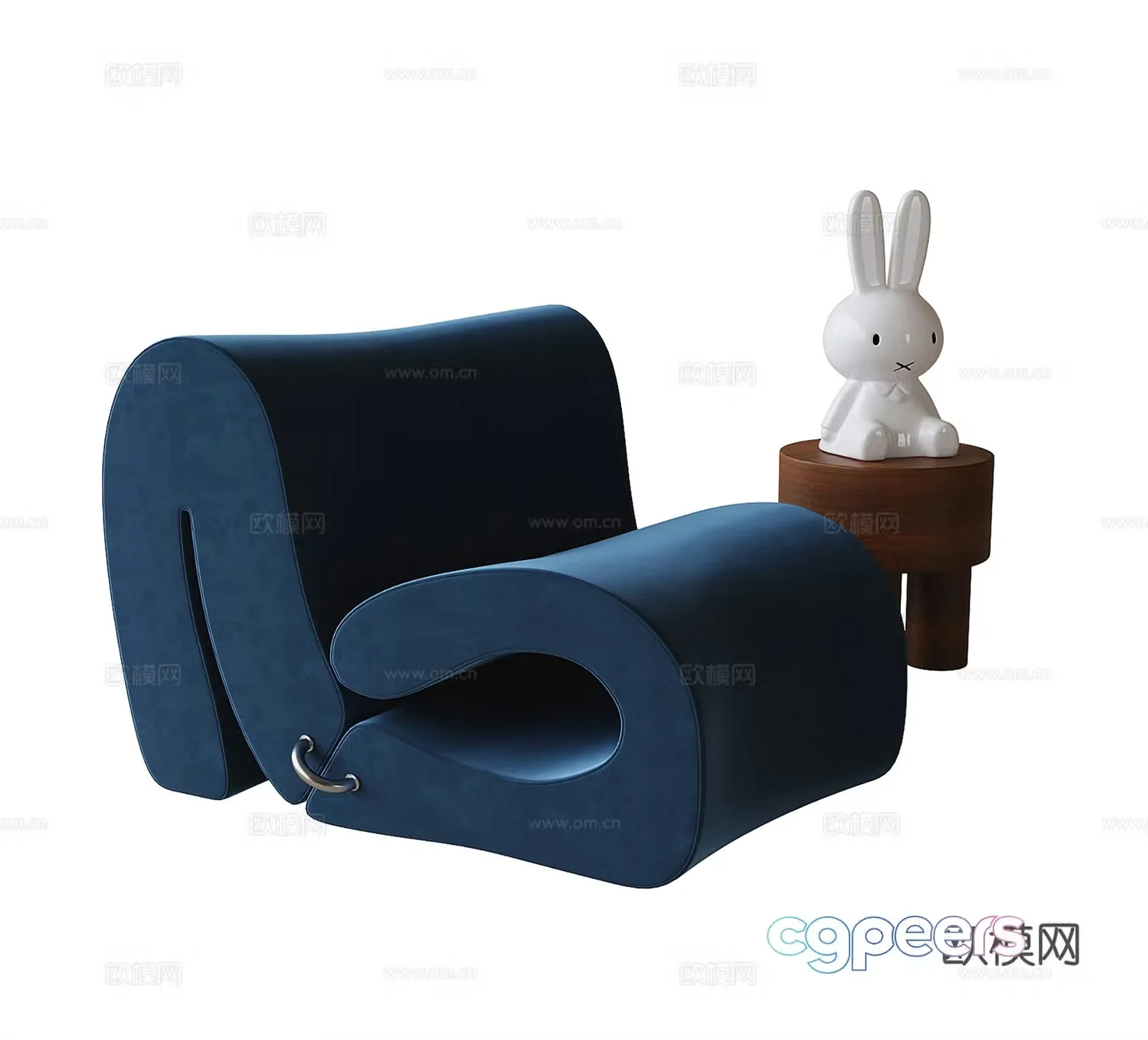 Modern casual chair sofa stool 3d model