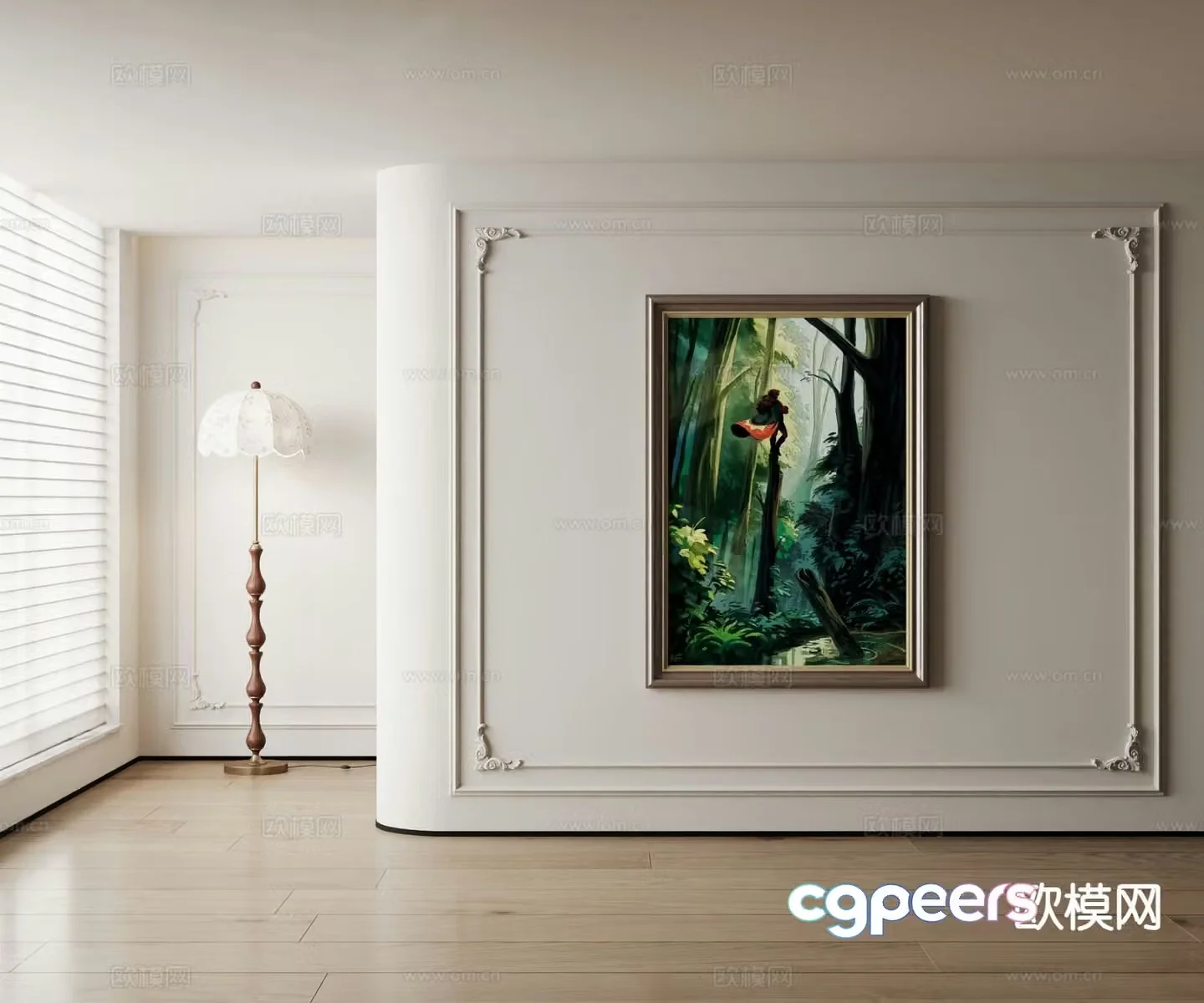 American oil painting art painting decorative painting 3d model