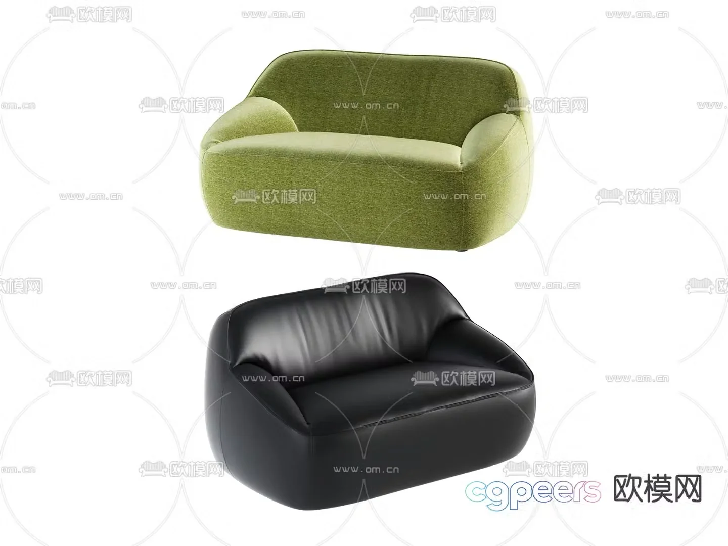Casual sofa single sofa 3d model