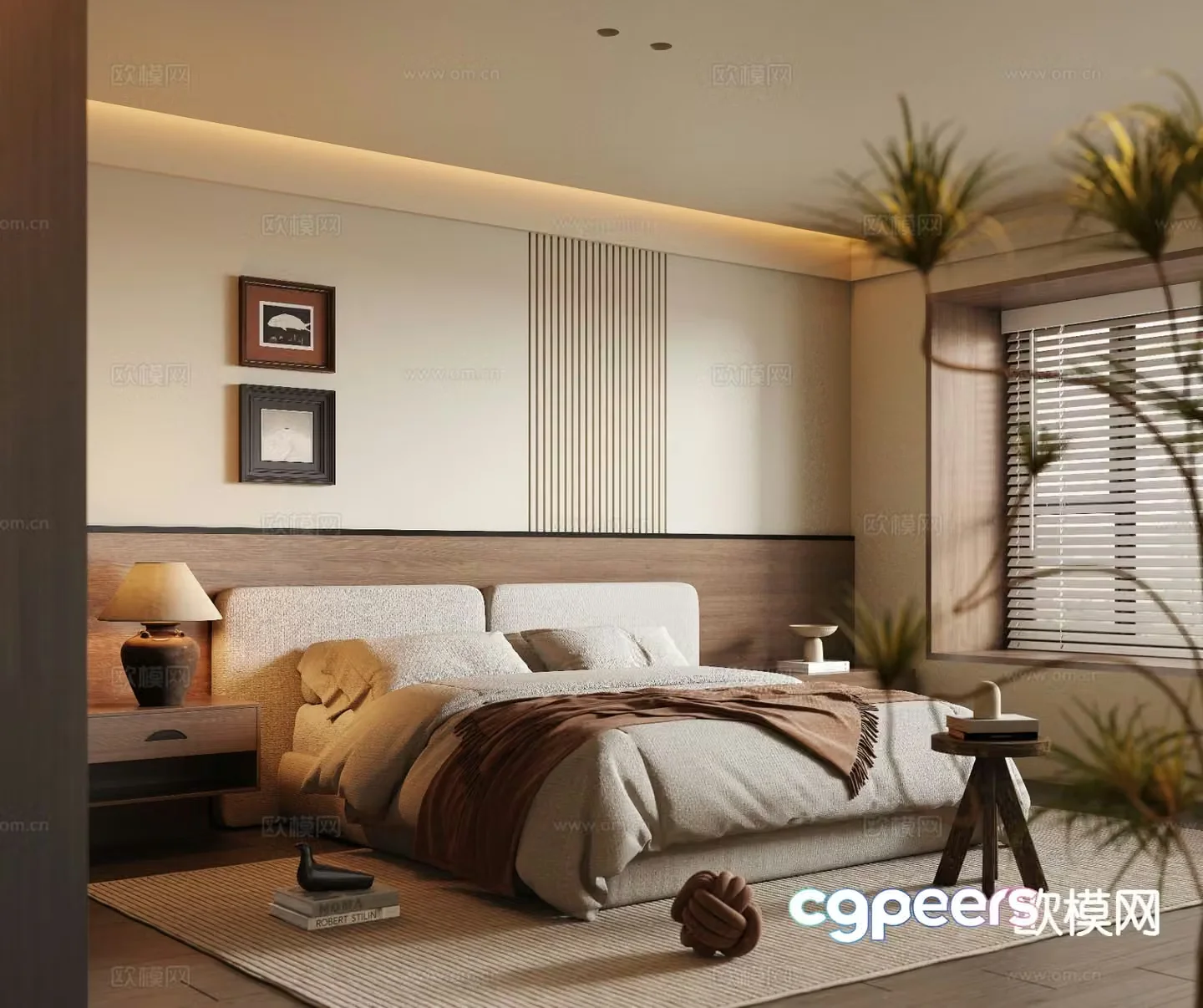 Wabi Sabi bedroom master bedroom 3d model