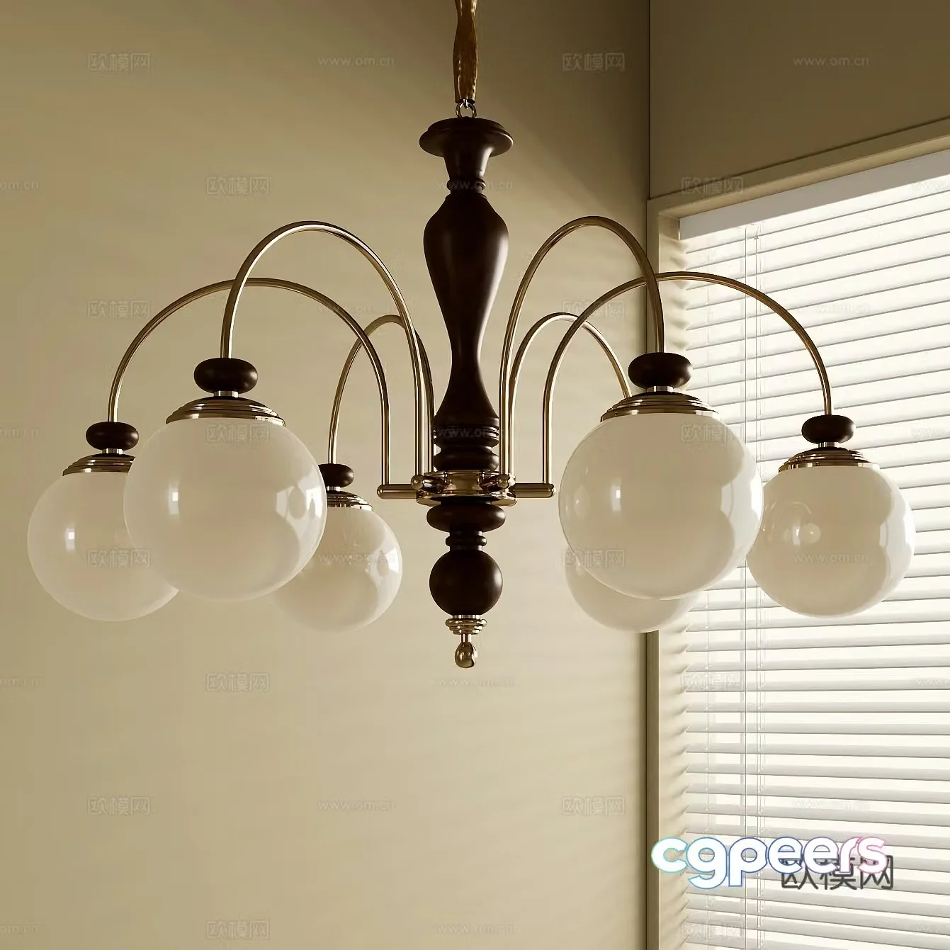 French chandeliers 3d model