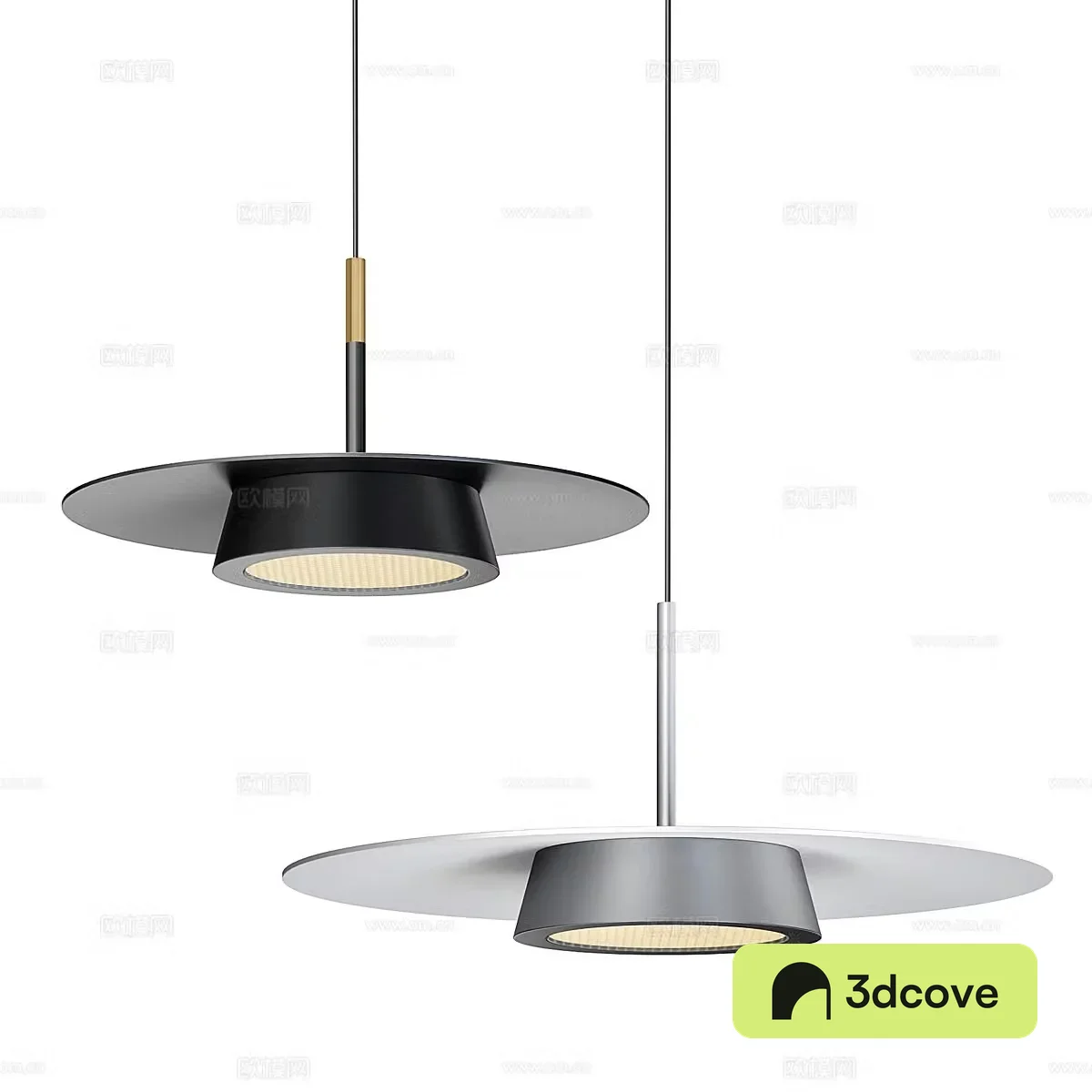 Modern Italian minimalist metal chandeliers