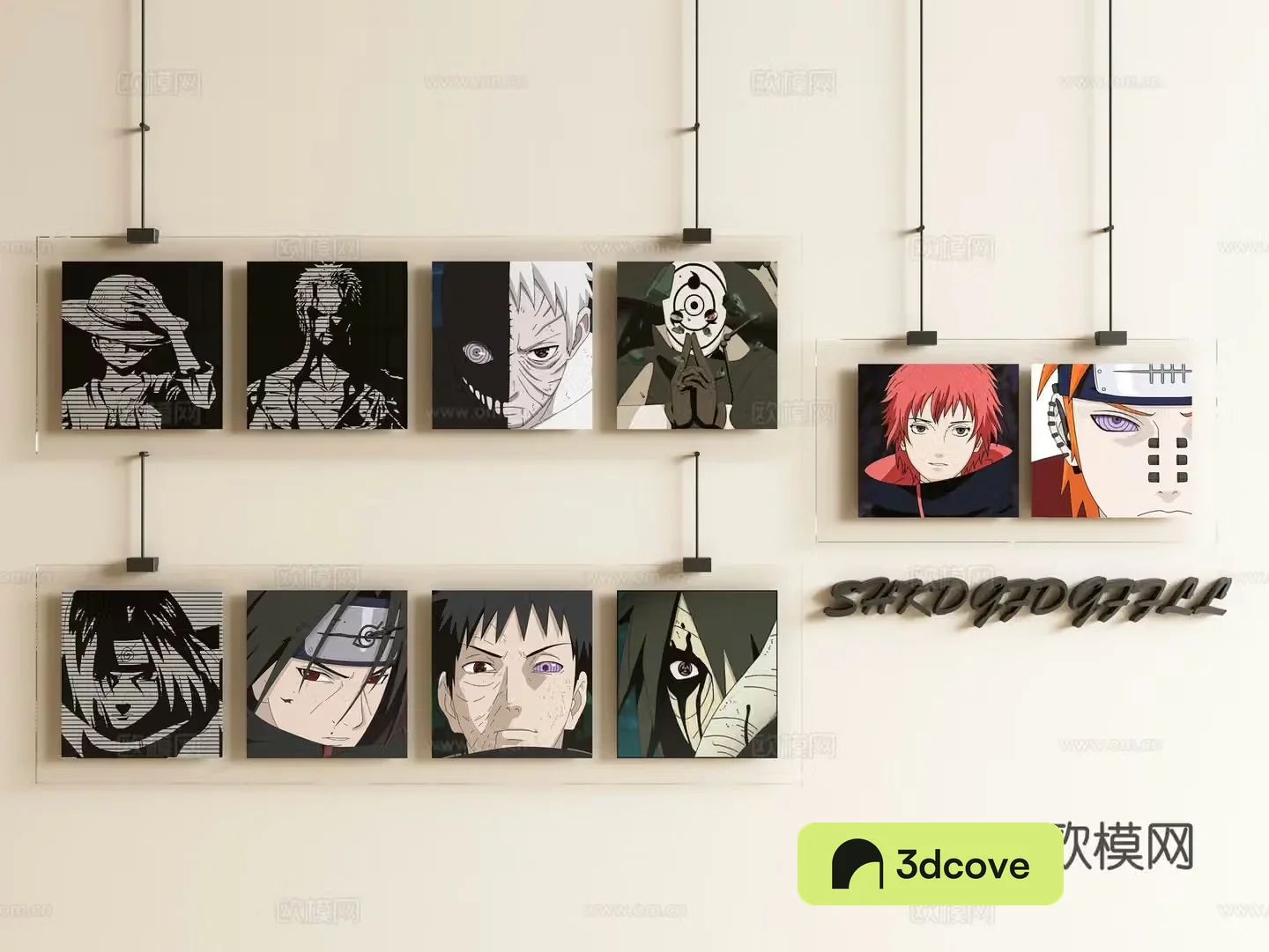 Modern acrylic decorative painting photo wall Naruto hanging painting