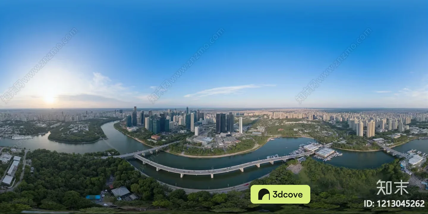 A Cityscape With A River