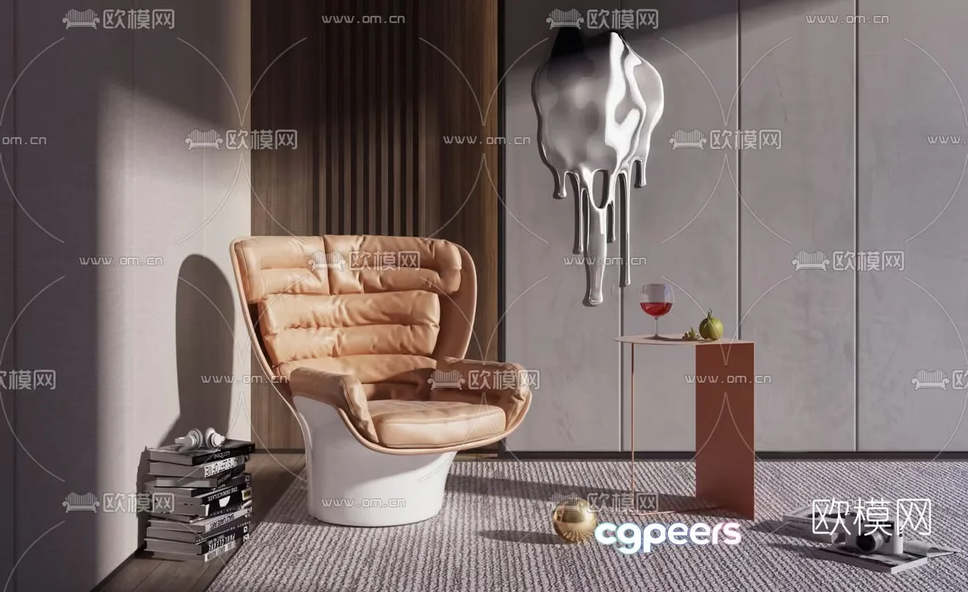 Modern Office Space 3D Model – 2702 – VRAY Render