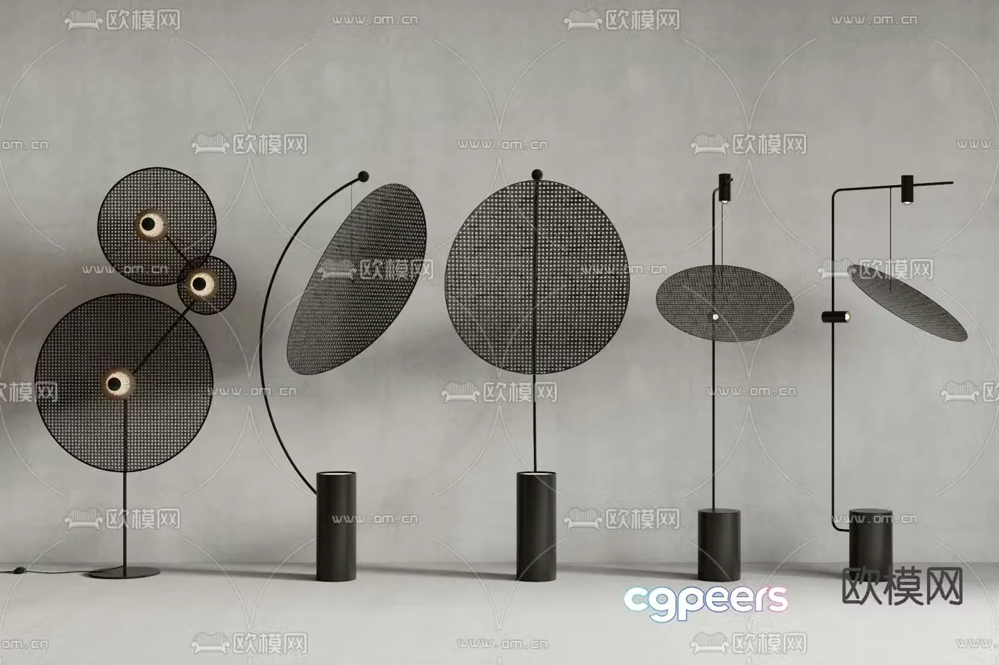 Creative floor lamp 3d model