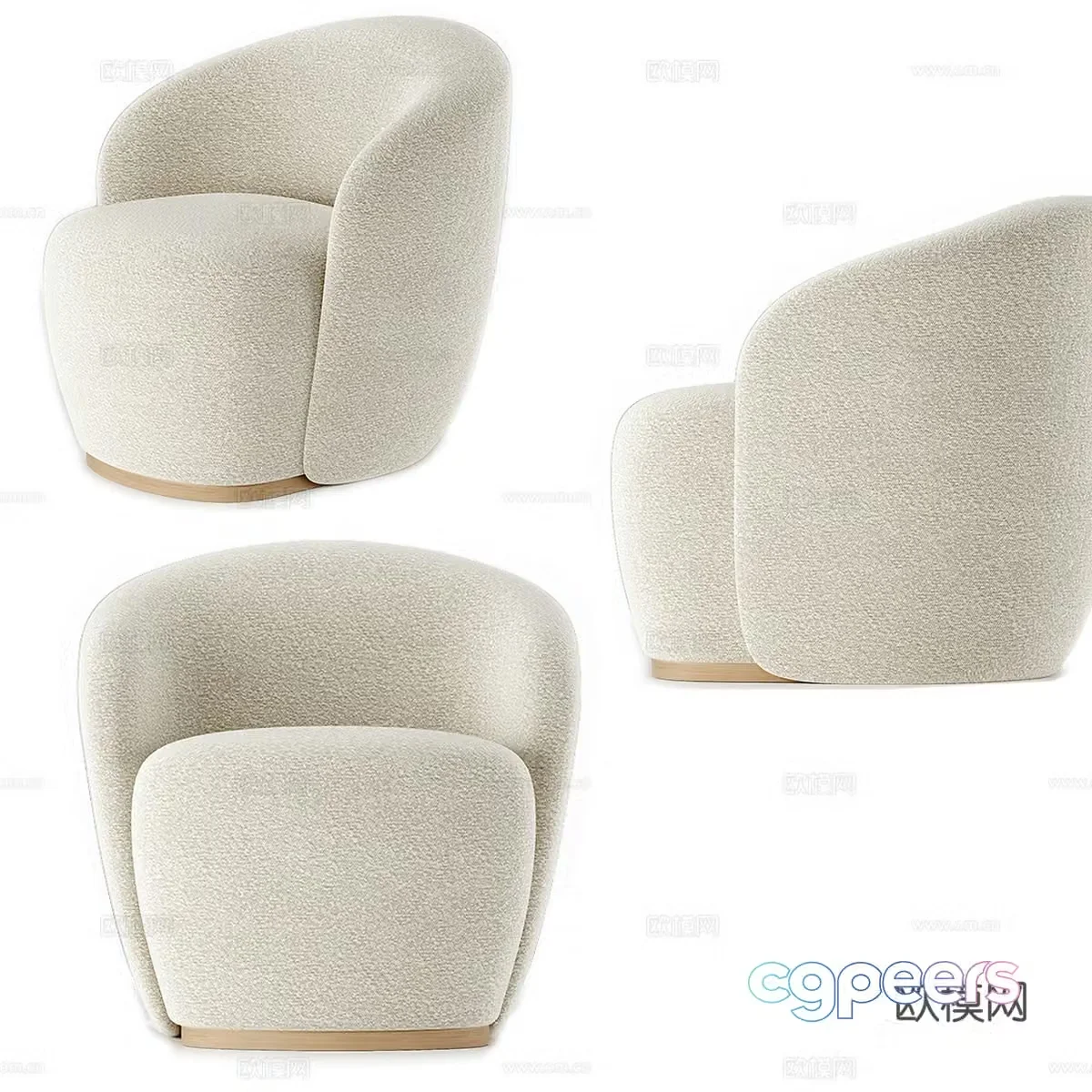 Modern single sofa 3d model