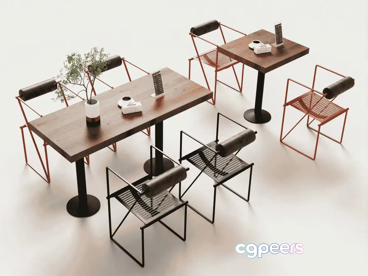 Modern Dining Table 3D Model – 14768 – VRAY Render